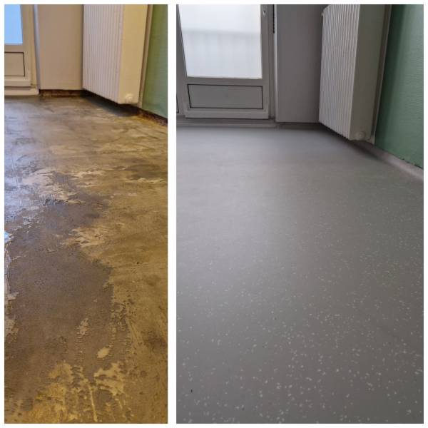 Ragréage et pose pvc